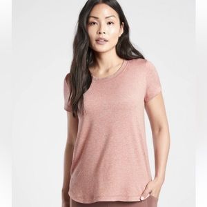 Athleta Uptempo Tee Pink Small